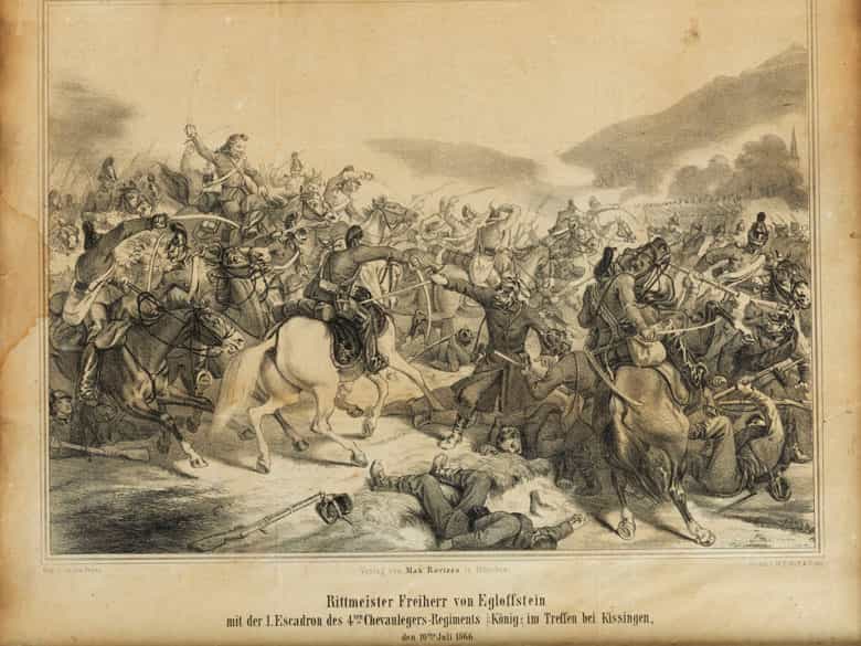 Detailabbildung: Insgesamt sieben gerahmte Lithografien