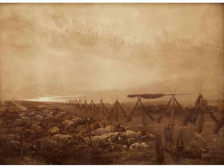 Detailabbildung: Insgesamt sieben gerahmte Lithografien