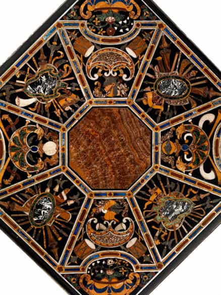 Detailabbildung: Bedeutende Renaissance-Pietra Dura-Platte aus der Werkstatt des Jacopo Flach