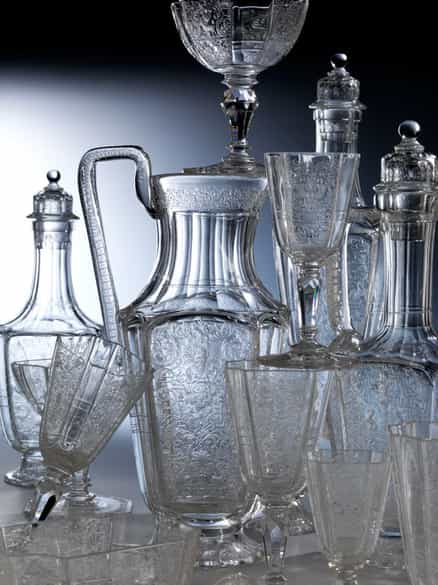 Detailabbildung: Komplettes „Maria Theresia“ Gläserservice der Firma Joseph Lobmeyr, Wien