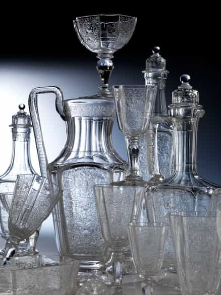 Detailabbildung: Komplettes „Maria Theresia“ Gläserservice der Firma Joseph Lobmeyr, Wien