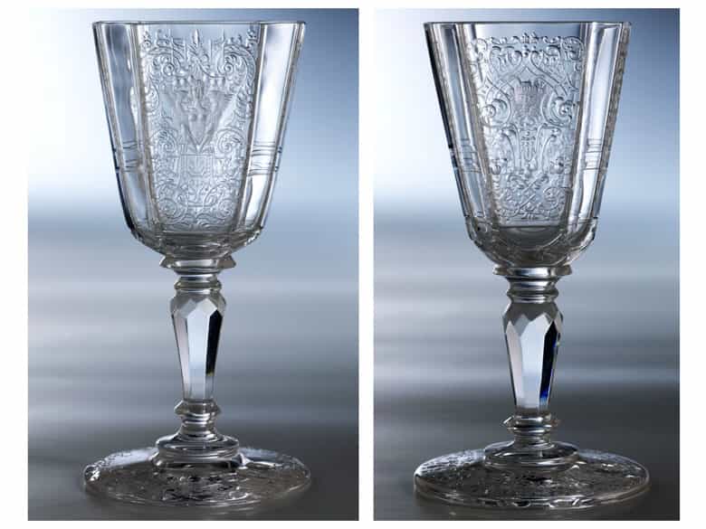 Detailabbildung: Komplettes „Maria Theresia“ Gläserservice der Firma Joseph Lobmeyr, Wien