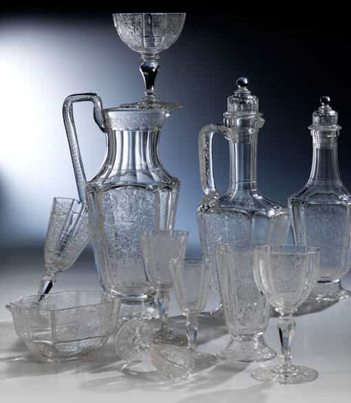 Detailabbildung: Komplettes „Maria Theresia“ Gläserservice der Firma Joseph Lobmeyr, Wien