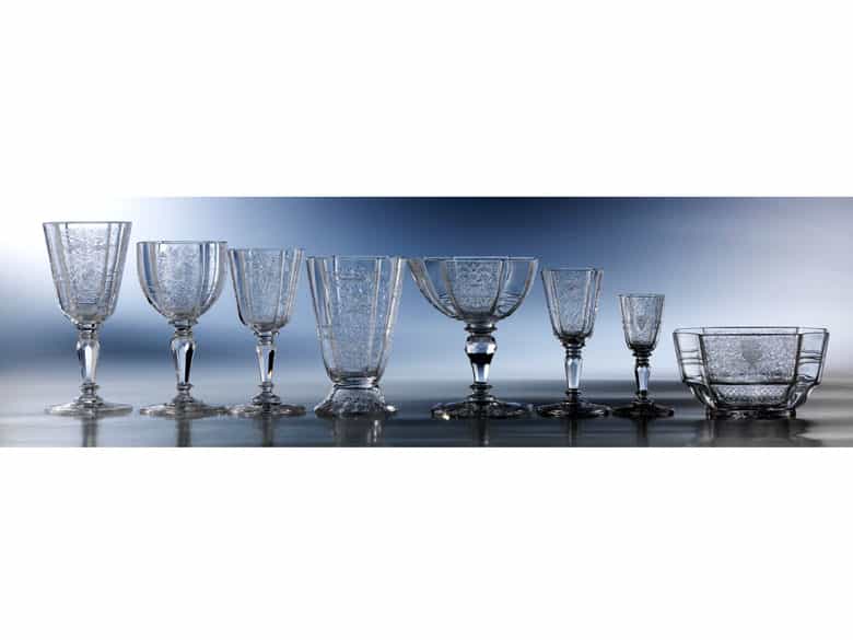 Detailabbildung: Komplettes „Maria Theresia“ Gläserservice der Firma Joseph Lobmeyr, Wien