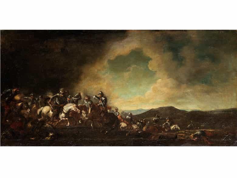 Detailabbildung: Maler des 17./ 18. Jahrhunderts in der Art von Courtois, 1621 - 1676