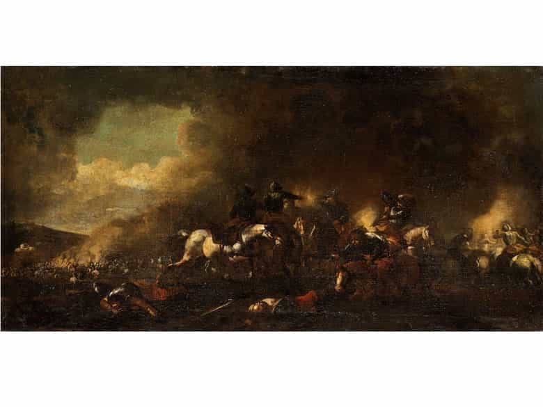 Detailabbildung: Maler des 17./ 18. Jahrhunderts in der Art von Courtois, 1621 - 1676