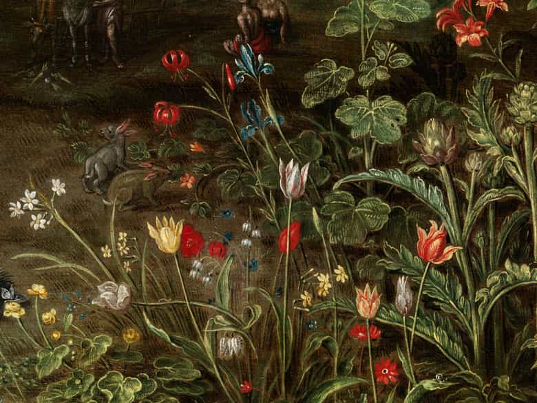 Detailabbildung: Flämischer Maler des 17. Jahrhunderts in der Nachfolge/ Umkreis Jan Brueghel d. J., 1601 – 1678 Antwerpen
