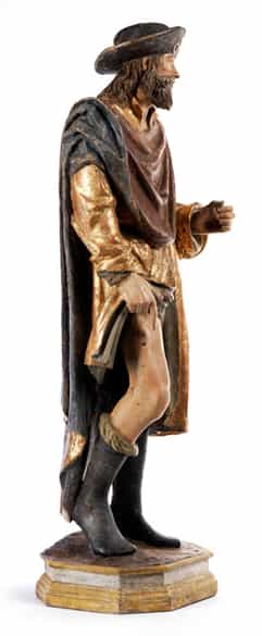 Detailabbildung: Schnitzfigur des Heiligen Rochus