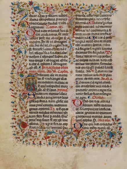 Detailabbildung: Serie von vier Pergamentseiten
