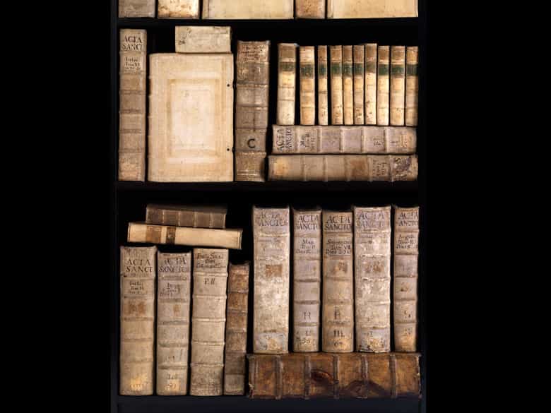 Detailabbildung: Weiße Bibliothek mit Werken des 16. - 18. Jahrhunderts