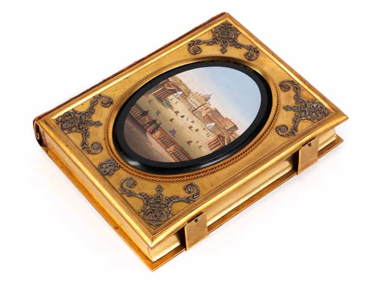 Detailabbildung: Bedeutendes Fotoalbum mit Mikromosaik von Cesare Rocceggiani