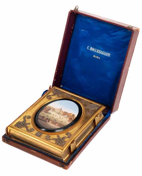 Detailabbildung: Bedeutendes Fotoalbum mit Mikromosaik von Cesare Rocceggiani