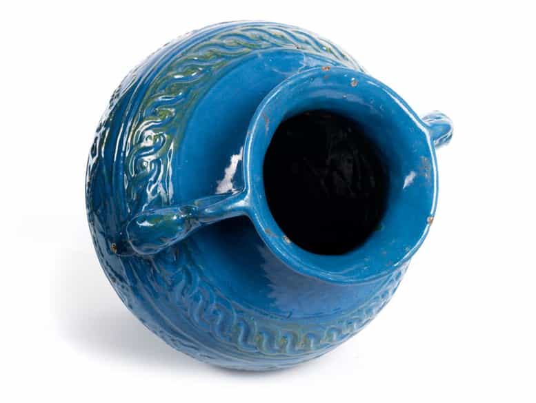 Detailabbildung: Bedeutende museale Keramikvase mit Fruchtgebinde aus der Werkstatt von Giovanni della Robbia