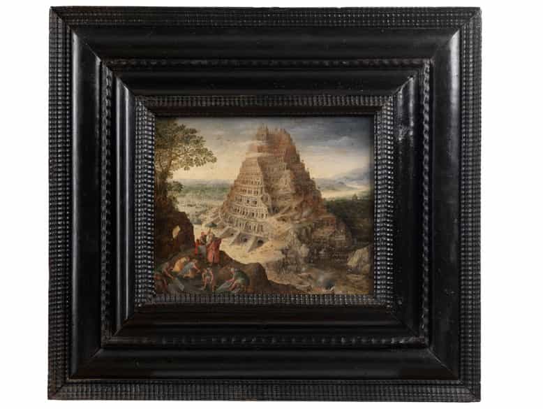Detailabbildung: Lucas van Valkenborch, 1530 Loewen – 1597 Frankfurt am Main, zug. Flämischer Maler in der Nachfolge von Pieter Brueghel d. Ä.