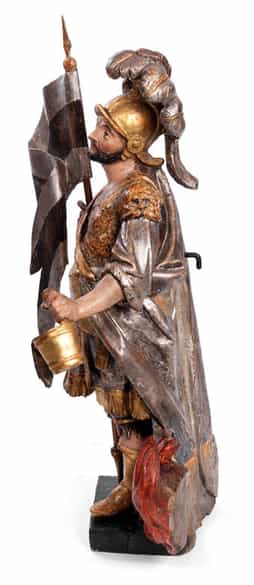 Detailabbildung: Schnitzfigur des Heiligen Florian