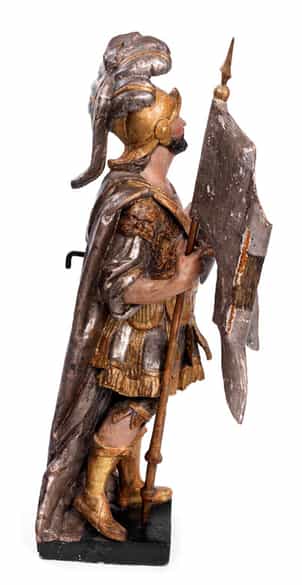 Detailabbildung: Schnitzfigur des Heiligen Florian