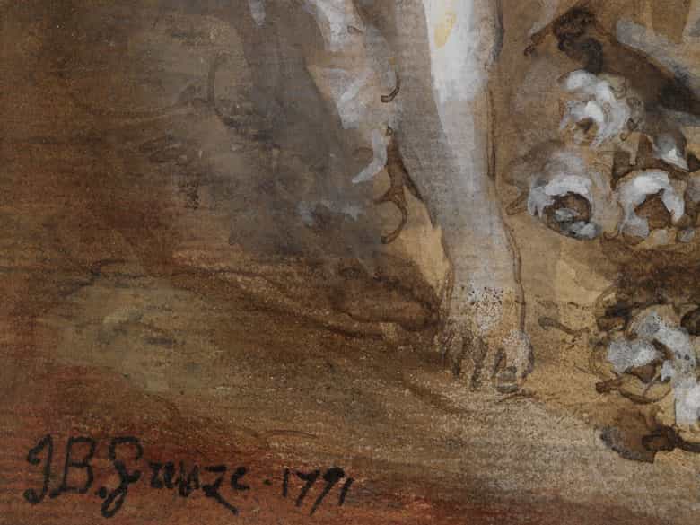 Detailabbildung: Jean-Baptiste Greuze, 1725 Tournus – 1805 Paris, zug.