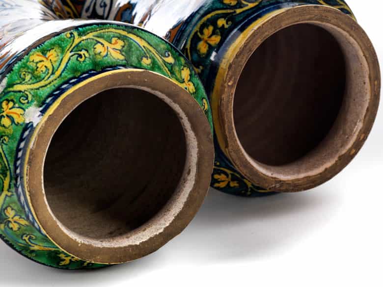 Zwei seltene Albarelli, Werkstatt Virgiliotto Calamelli Hampel