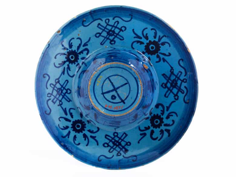 Detailabbildung: Bedeutender Majolika-Teller der Manufaktur Faenza