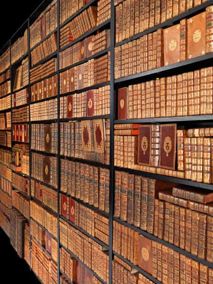 Detailabbildung: † Eine große Bibliothek mit 1054 Büchern des 18. Jahrhunderts aus der Zeit von König Louis XIV, Louis XV und Louis XVI