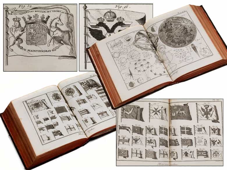Detailabbildung: † Eine große Bibliothek mit 1054 Büchern des 18. Jahrhunderts aus der Zeit von König Louis XIV, Louis XV und Louis XVI