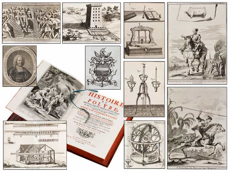 Detailabbildung: † Eine große Bibliothek mit 1054 Büchern des 18. Jahrhunderts aus der Zeit von König Louis XIV, Louis XV und Louis XVI