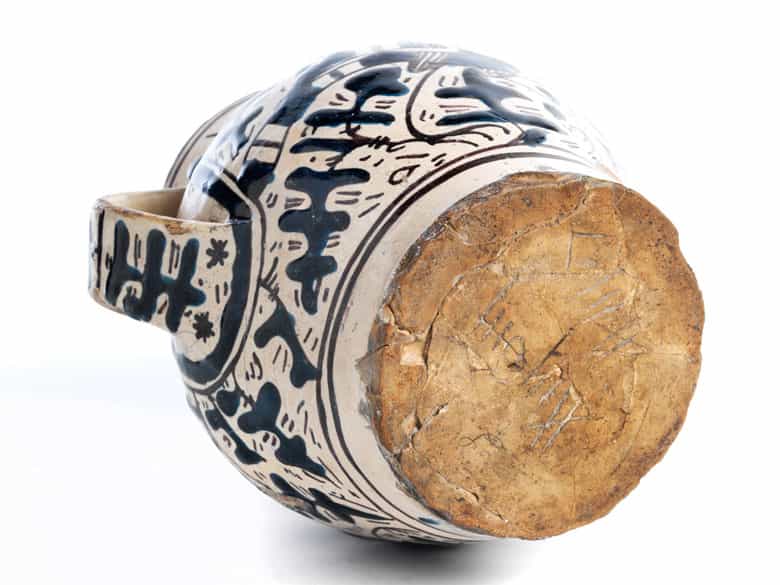 Detailabbildung: Majolika-Doppelhenkel-Vase aus der Werkstatt des Giunta di Tugio, Florenz, um 1480