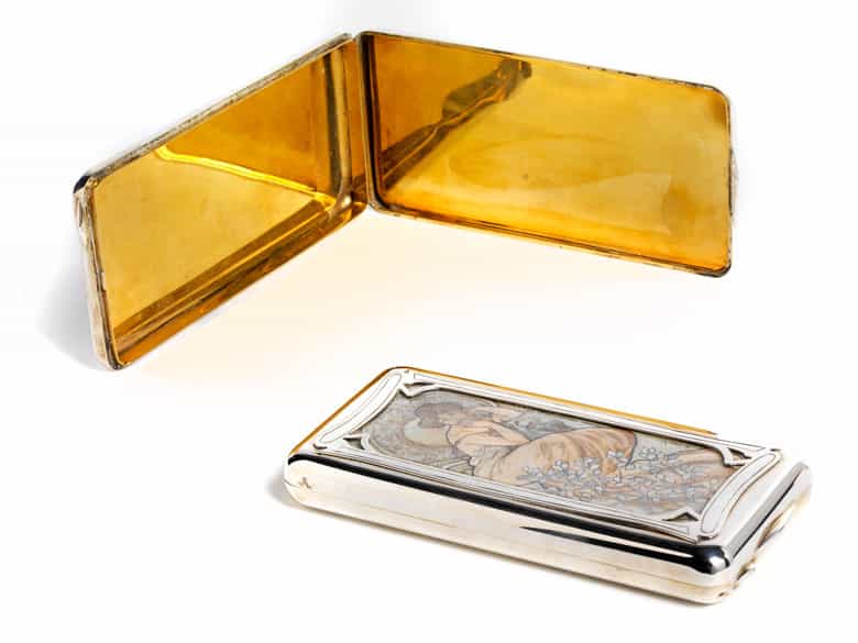 Detailabbildung:  Zwei Jugendstil-Etuis