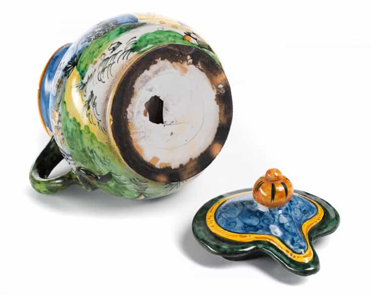 Detailabbildung: Majolika-Deckelkanne