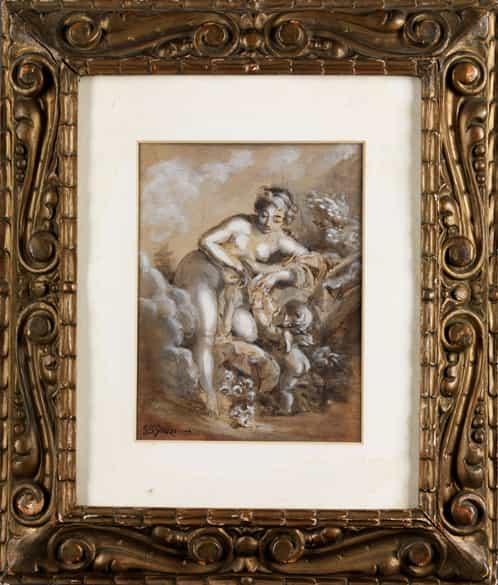 Detailabbildung: Jean-Baptiste Greuze, 1725 Tournus - 1805 Paris, zug.