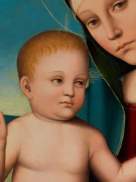 Detailabbildung: Francesco Raibolini, genannt Francesco Francia, 1450 - 1517, möglicherweise unter Mitwirkung der Werkstatt oder des Sohnes Giacomo Francia