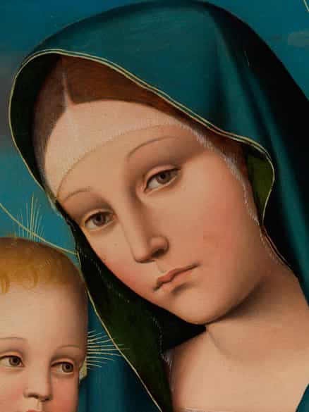 Detailabbildung: Francesco Raibolini, genannt Francesco Francia, 1450 - 1517, möglicherweise unter Mitwirkung der Werkstatt oder des Sohnes Giacomo Francia