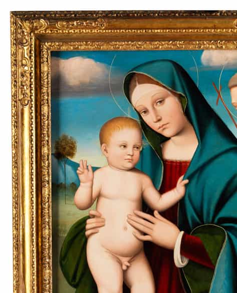 Detailabbildung: Francesco Raibolini, genannt Francesco Francia, 1450 - 1517, möglicherweise unter Mitwirkung der Werkstatt oder des Sohnes Giacomo Francia