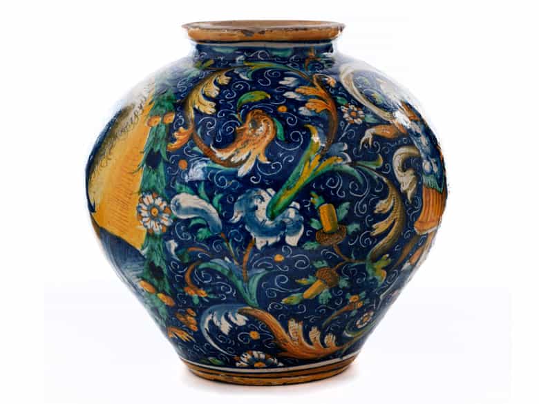 Detailabbildung:  Große Majolika-Vase