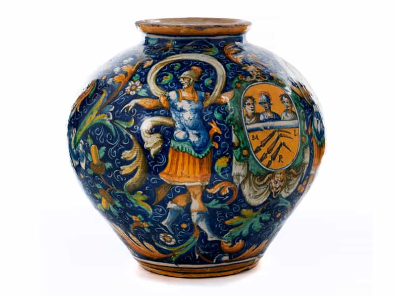 Detailabbildung:  Große Majolika-Vase