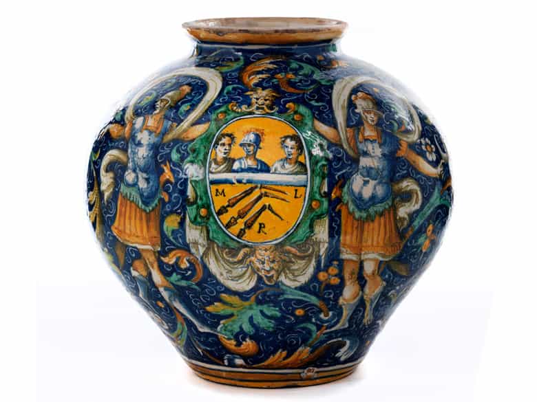 Detailabbildung:  Große Majolika-Vase