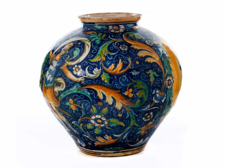Detailabbildung:  Große Majolika-Vase