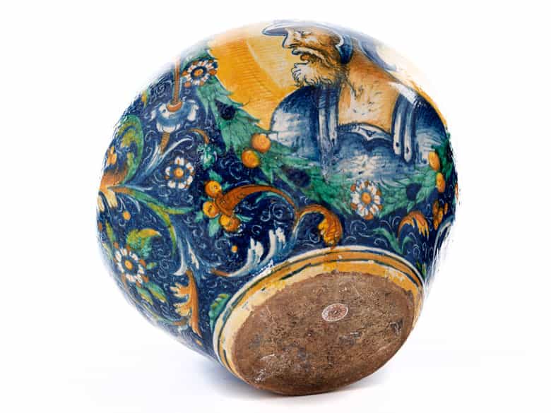 Detailabbildung:  Große Majolika-Vase