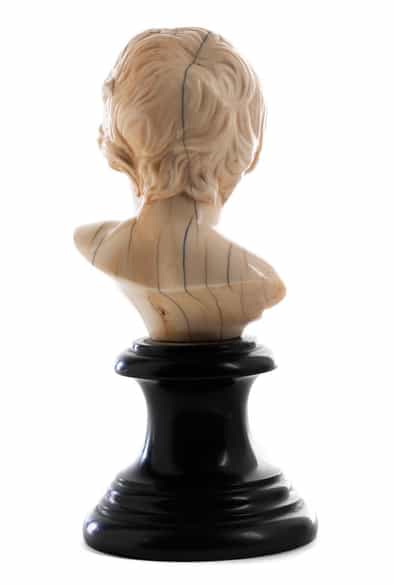 Detailabbildung: Geschnitztes Elfenbeinköpfchen in Art von François Duquesnoy, 1597 - 1643