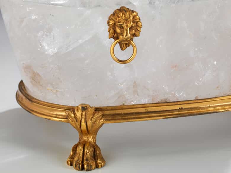 Detailabbildung: Paar Bergkristallschalen mit vergoldeten Montierungen