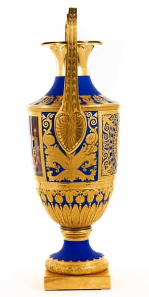 Detailabbildung: † Bedeutende, museale Prunkvase der Porzellanmanufaktur Nymphenburg