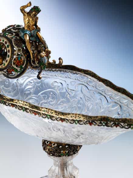 Detailabbildung: † Wiener Bergkristall-Tafelaufsatz mit Neptun
