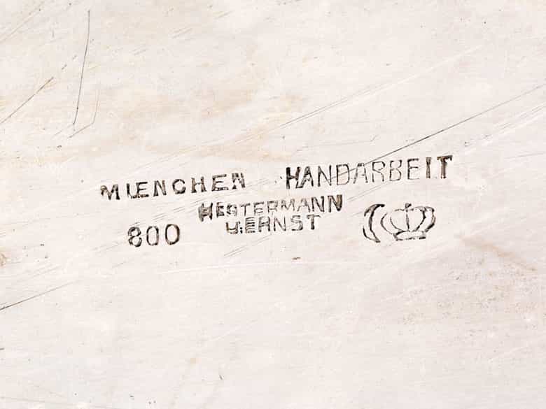Detailabbildung:  Fünfteiliges Kaffee- und Teeservice in Silber