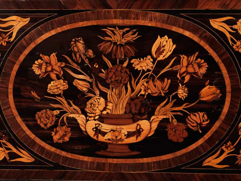 Detailabbildung:  Außergewöhnlicher Barock-Spieltisch