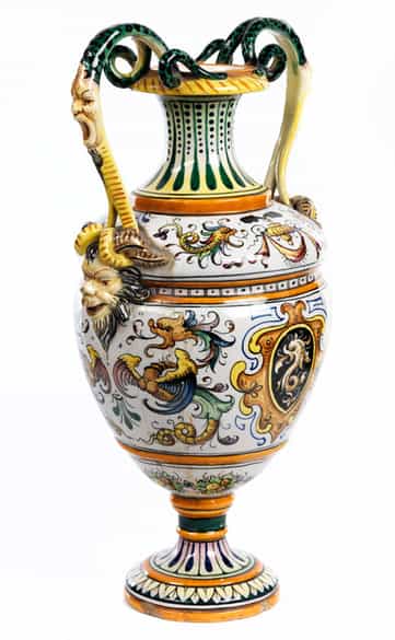 Detailabbildung:  Majolika-Vase