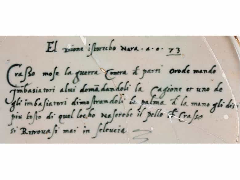 Detailabbildung: Große Istoriato-Platte des Zenobia-Malers