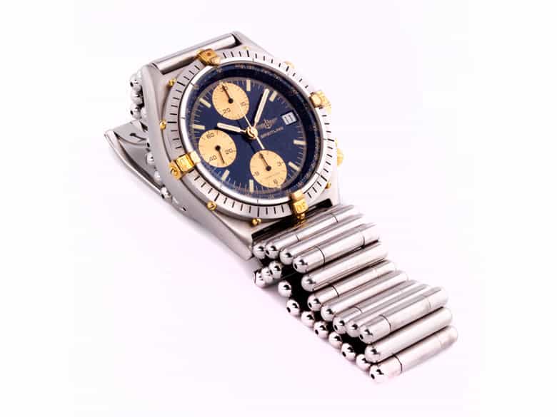 Detailabbildung: Breitling Herren-Chronograph mit Stahlgehäuse und Stahlarmband