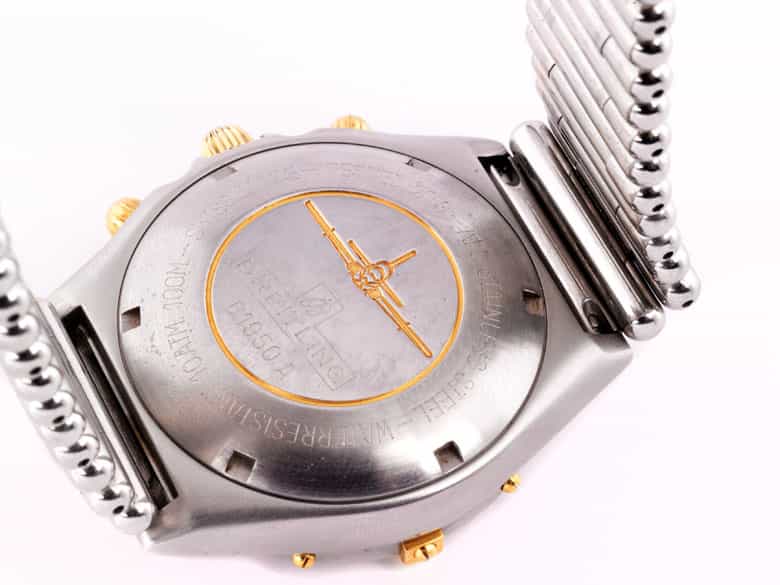Detailabbildung: Breitling Herren-Chronograph mit Stahlgehäuse und Stahlarmband