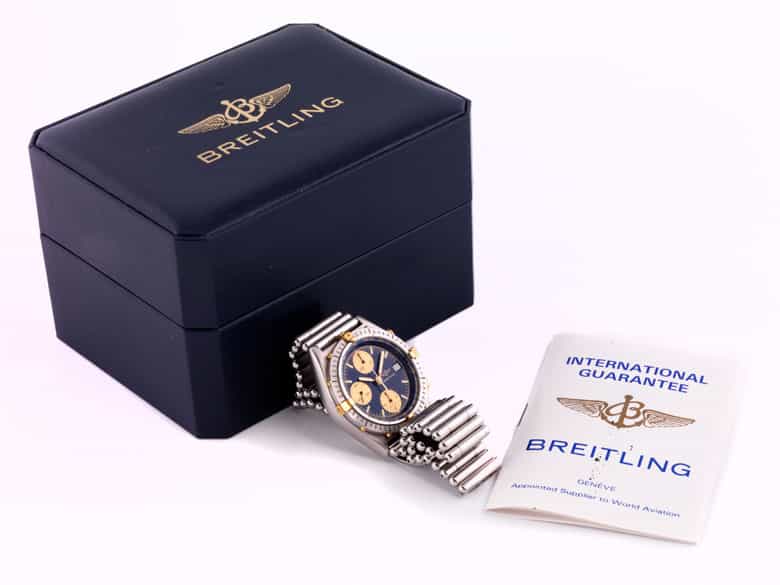 Detailabbildung: Breitling Herren-Chronograph mit Stahlgehäuse und Stahlarmband