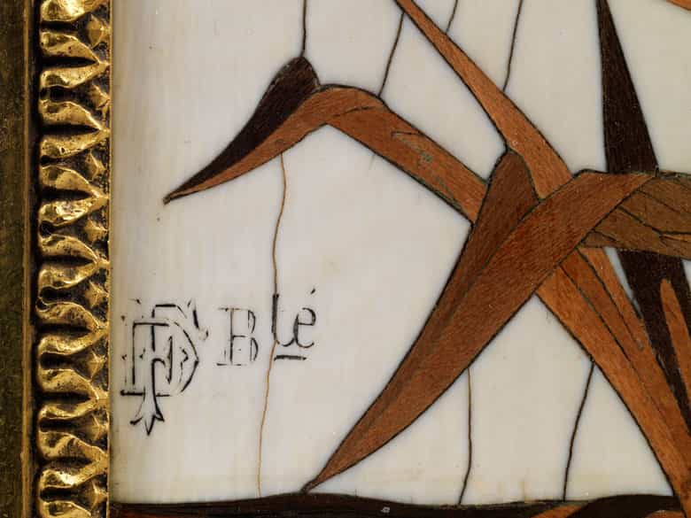 Detailabbildung: † Seltene Intarsien-Bildplatte von Duvinage & Maison Alphonse Giroux (1813 - 1877)